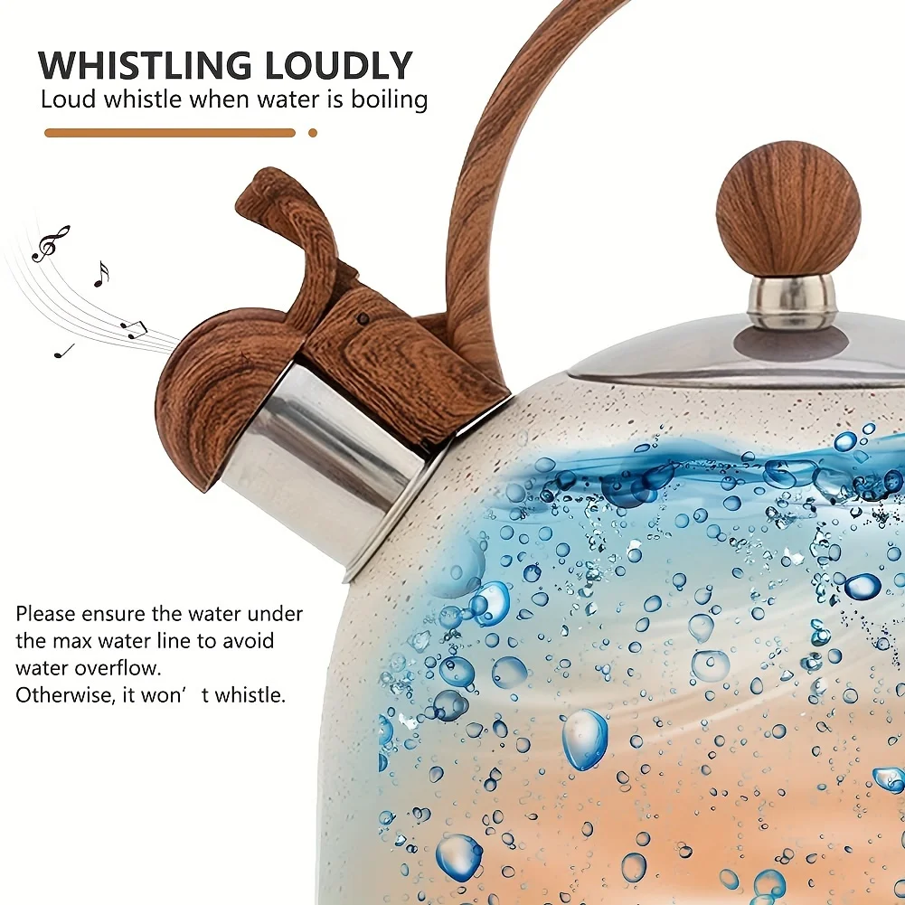 KEMORELA 2.5L Stainless Steel Whistle Kettle Universal for Gas Induction Cooker - Kitchen Utensil - view 5