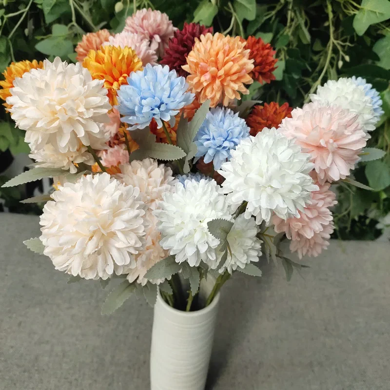 3-pronged Ball Artificial Azalea Wedding Decoration Material Scallion Ball Wedding Guide Flower Table Tennis Ball Chrysanthemum