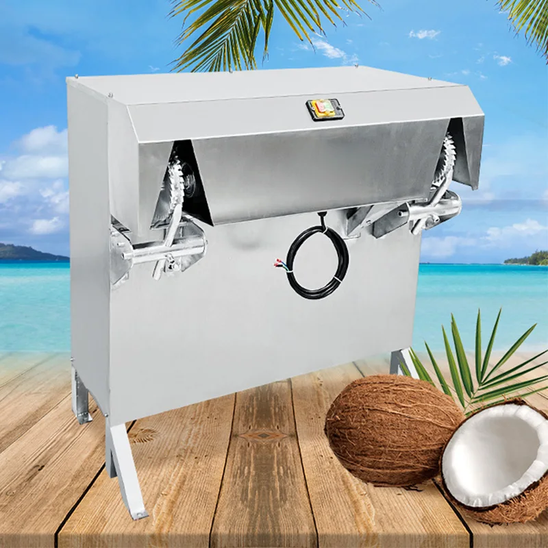 #Double-Head Stainless Steel Coconut Shell Peeler with Gear Drive—CY-PK2 Commercial Coconut Processing Equipment(Customized)