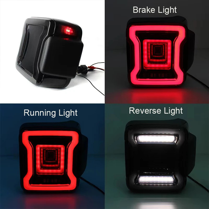 Jeep Wrangler JK 2007-2017 lampu belakang, LED mobil edisi DRL lampu rem siang hari mundur lampu LED ekor belakang