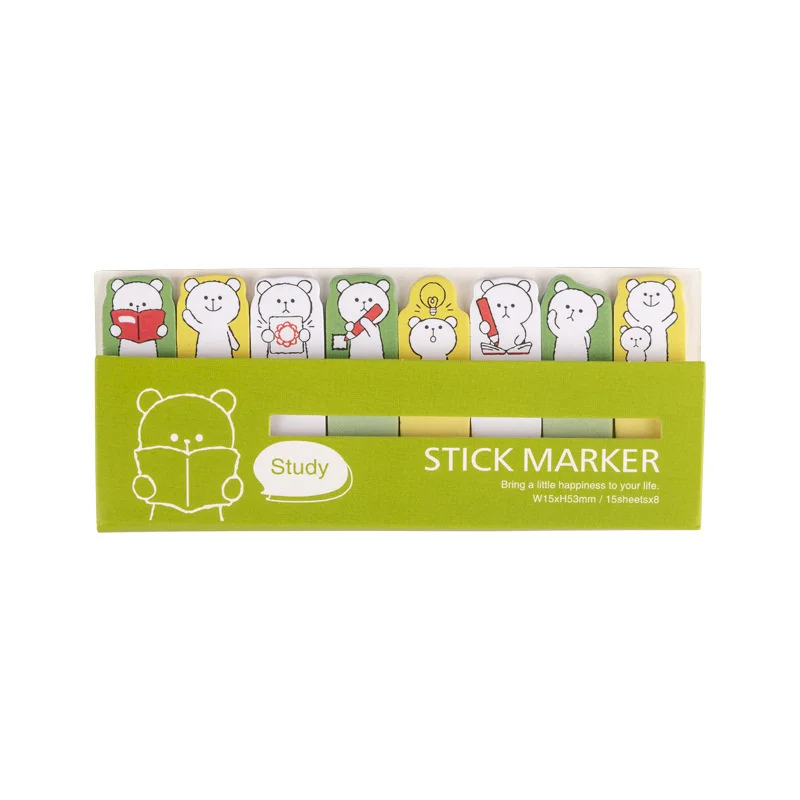 1 Piece Lytwtw's Kawaii Stationery Cartoon Marker Memo Pad Bookmark Flags Index Tab Sticky Notes Label Paper Stickers