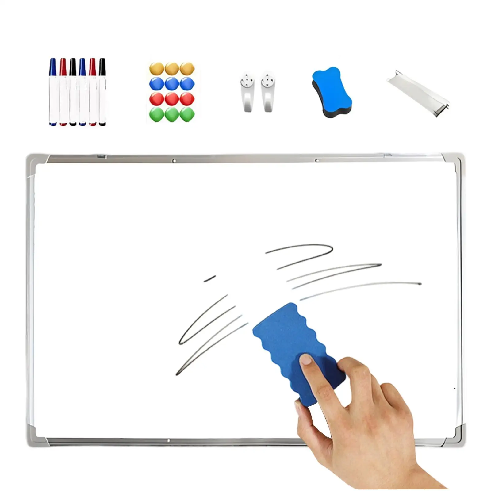 Wall-Mounted Magnetic Dry Erase Board Reusable Fridge Magnet Board Flexible Refrigerator Whiteboard For Office School 40x30cm