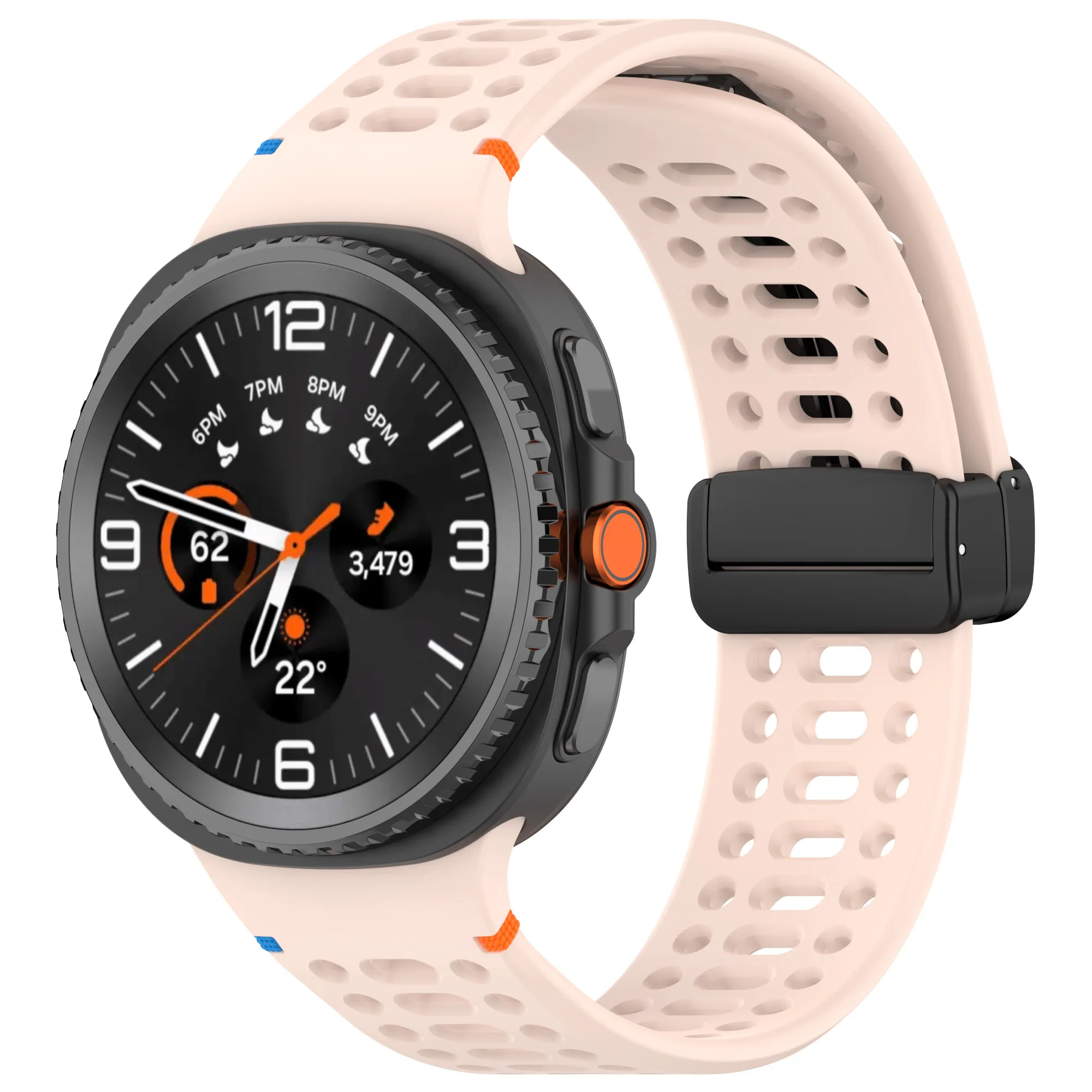 Atmungsaktives Silikonarmband für Samsung Galaxy Watch 9 8 44mm 40mm Sport-Magnetarmband Correa Galaxy Watch8 Classic 46mm – Detail 9