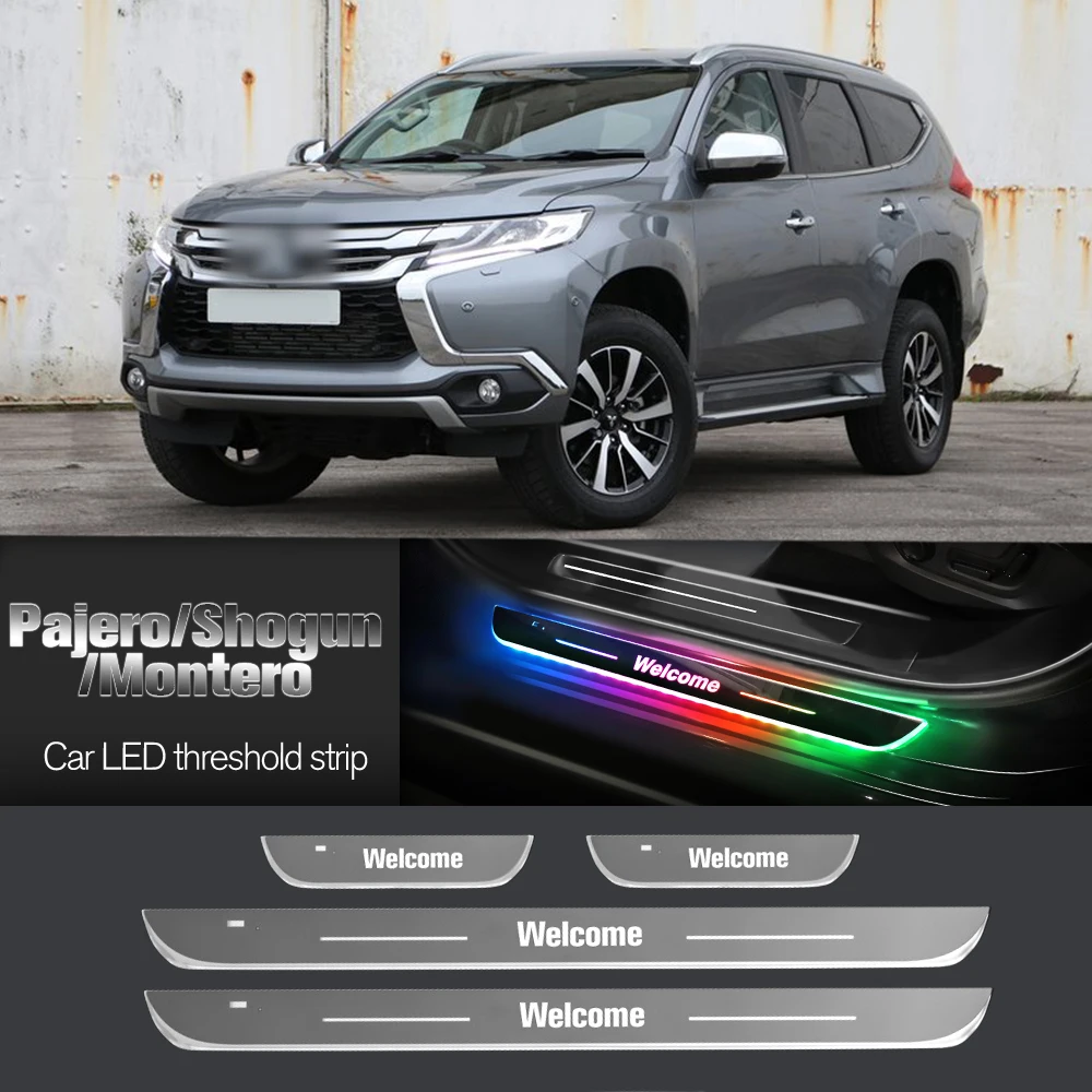 

Car Door Sill Light For Mitsubishi Pajero Shogun Montero Sport Customized Logo LED Welcome Threshold Pedal Lamp Accessories