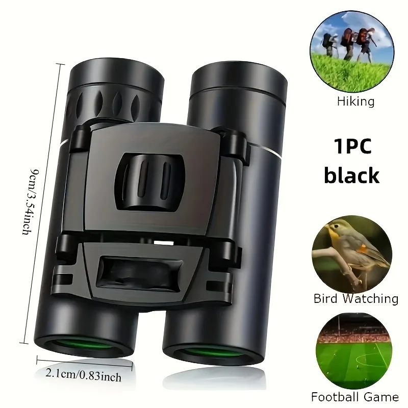 HD Compact Binoculars - Large Eyepiece for Adults & Kids, High Powered with Easy Focus | Low Light Vision & Waterproof | P