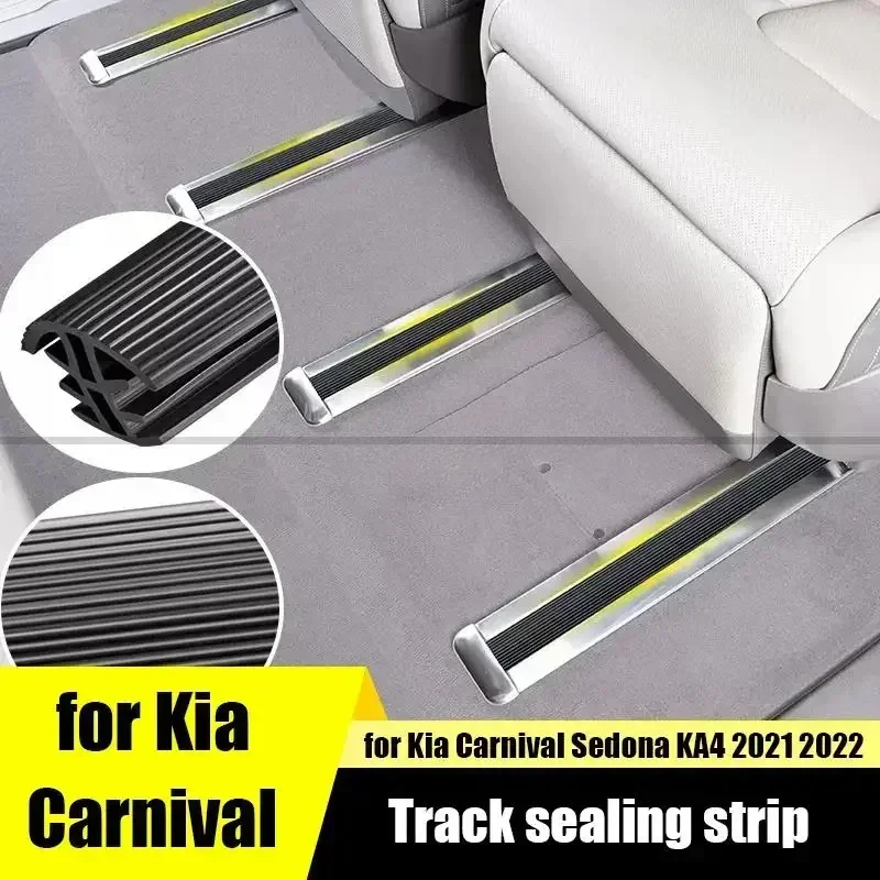 New!For Kia Carnival Sedona KA4 2021 2022 2023 middle row seat track sealing strip rubber seal car sealing strip seat track