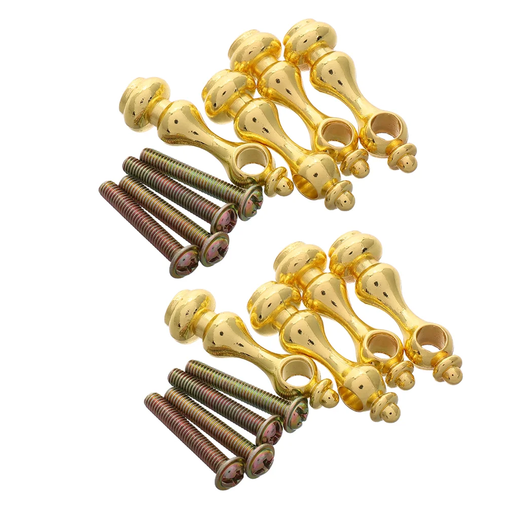 

8 Pcs Fence Accessories Furniture Hardware Gold Stamping Meal Plate Cabinet Iron Railing