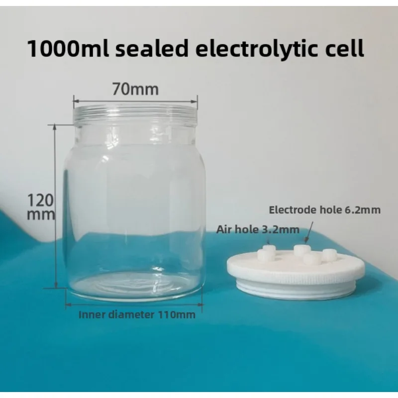 خلية التحليل الكهربائي. C001 خلية مختومة. محلل كهربائي مختوم بخمسة منافذ مستقيمة. ثلاثة الخلايا الكهروكيميائية القطب. #6
