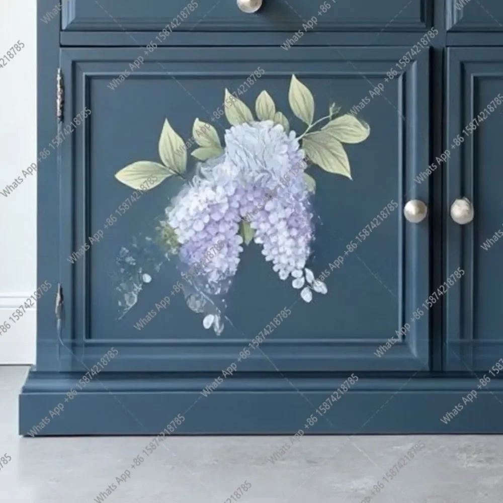 

XS French Vintage Solid Wood Painted Entryway Cabinet Living Room Decoration Cabinet Storage Display Cabinet Black Birch