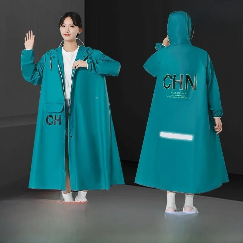 

2026 New Full-Body Long Thick Bike Riding Raincoat Waterproof Motorcycle Vehicle Rain Poncho One-Piece Design