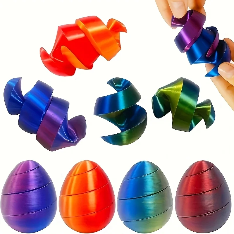 3D printed gradient color vortex crossing spheres, home art decorations, fun stress relievers, Christmas and birthday gifts