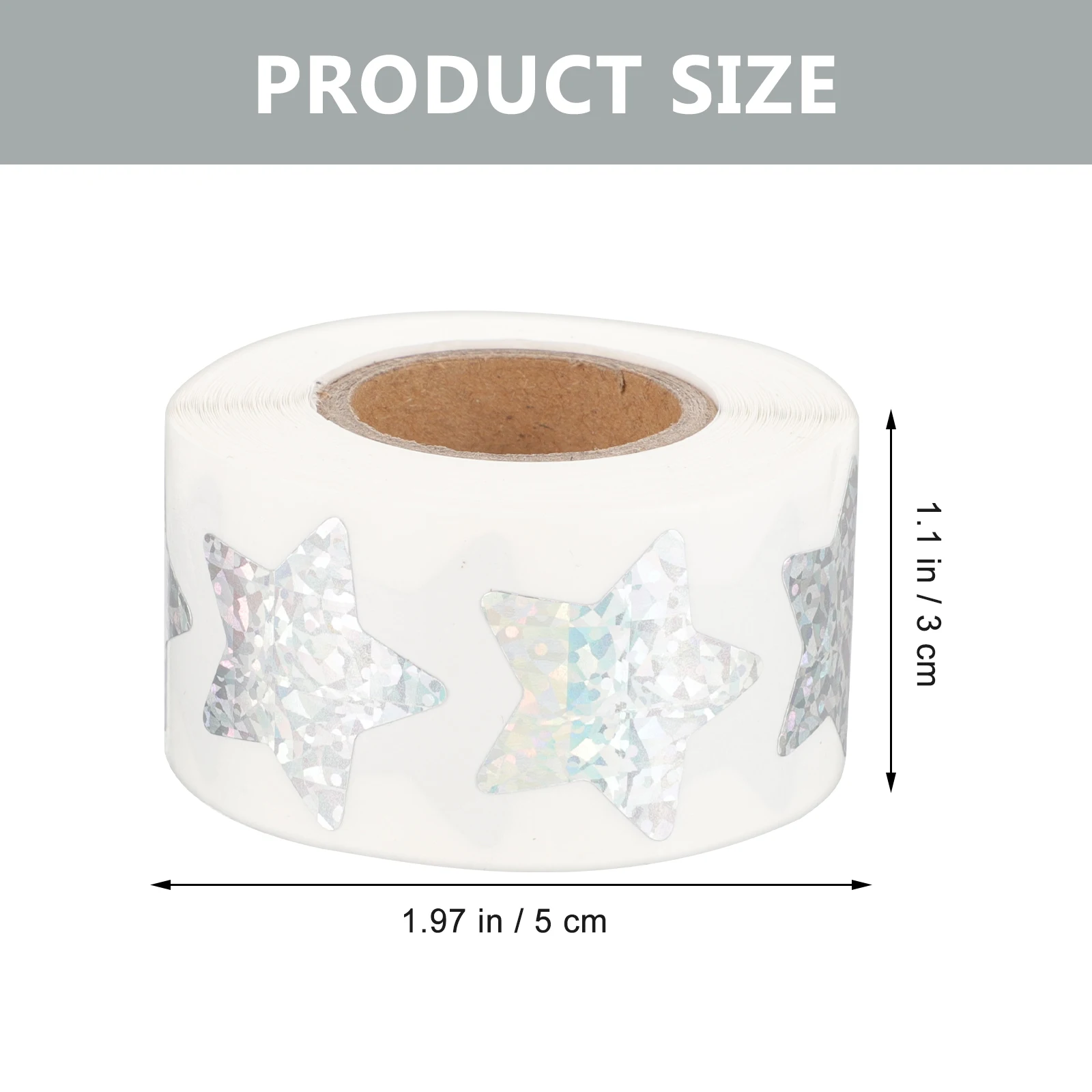 

2 Rolls Kids Reward Star Self Adhesive Glitter Five-Pointed Star For Classroom Party Office School Supplies Decorative Sealing