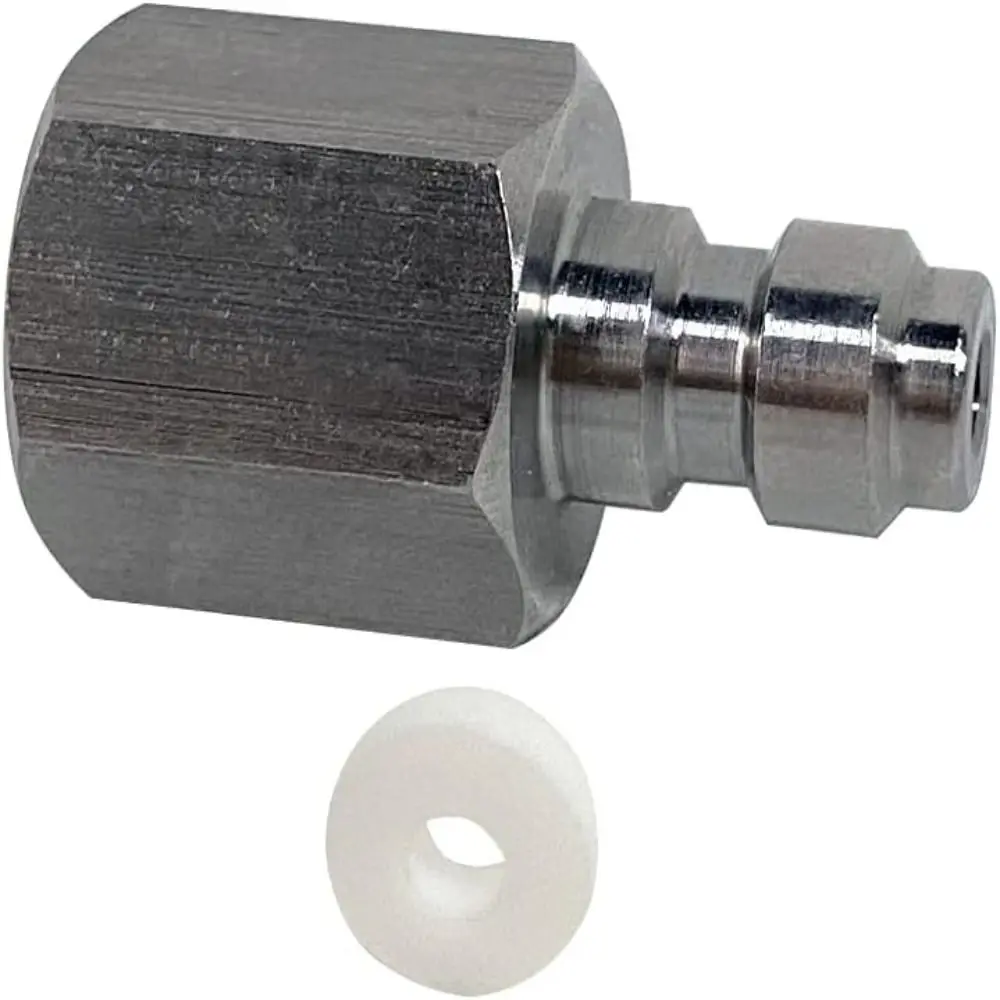 Stainless Steel 8mm Quick-Disconnect Plug Adapter Female Thread 1/8 NPT with Sealing O-Ring PCP Paintball Charging Fittings