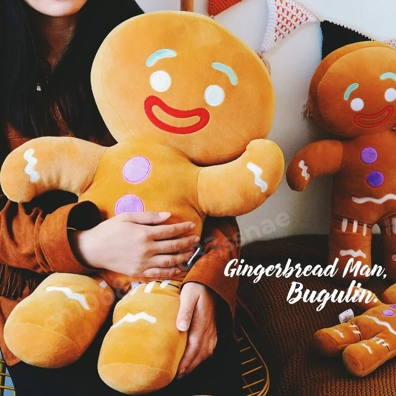 

Мультяшный пряничный человечек, плюшевые игрушки, печенье, мягкая кукла, печенье, подушка для человека, диван-кровать, декор, подушка, подвеска, рождественские подарки для девочек