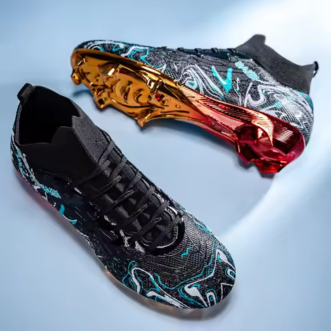 Football Boots Men Gold Metal Plated Soccer Cleats Adult Professional Training Sneakers and Competition Unisex Football Boots