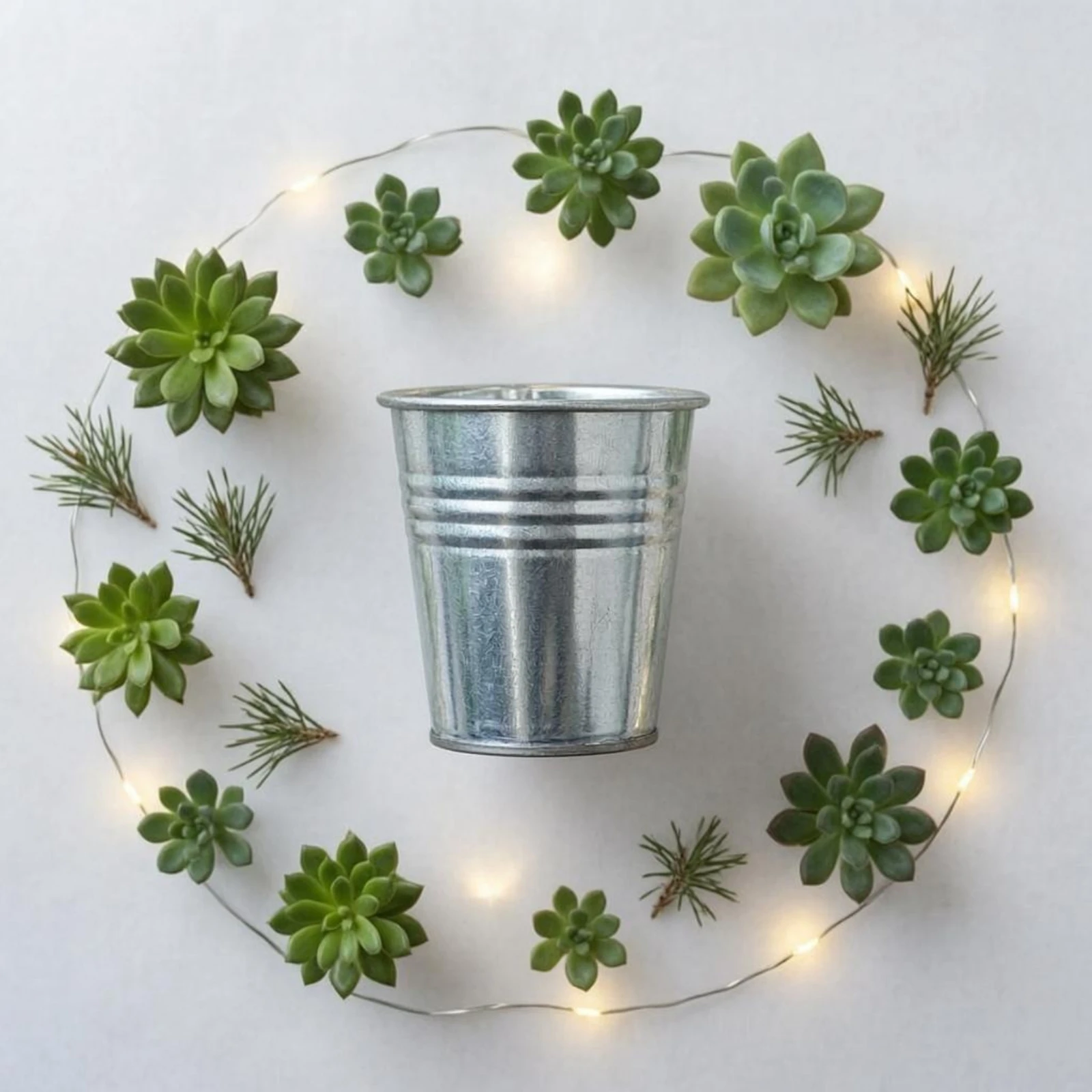 

12 Pieces Metal Bucket Planter Flared Rim Small Metal Planter Silver Bucket Container Narrow Base Home Decor Vintage Style