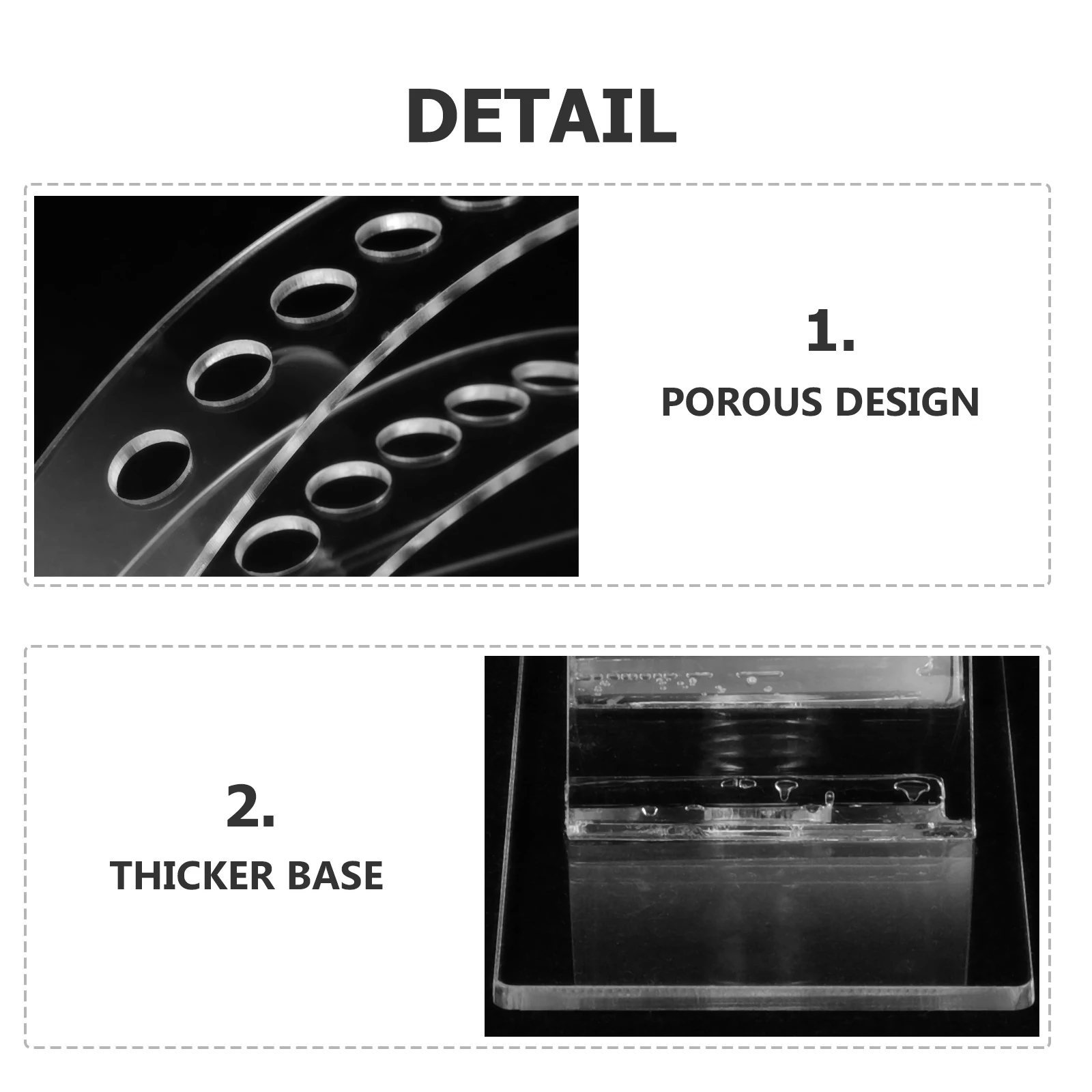 

Acrylic Pen Holder 12 Holes Multifunctional Pencil Organizer Storage Stand For Eyebrow Pens Makeup Brushes Desktop Rack