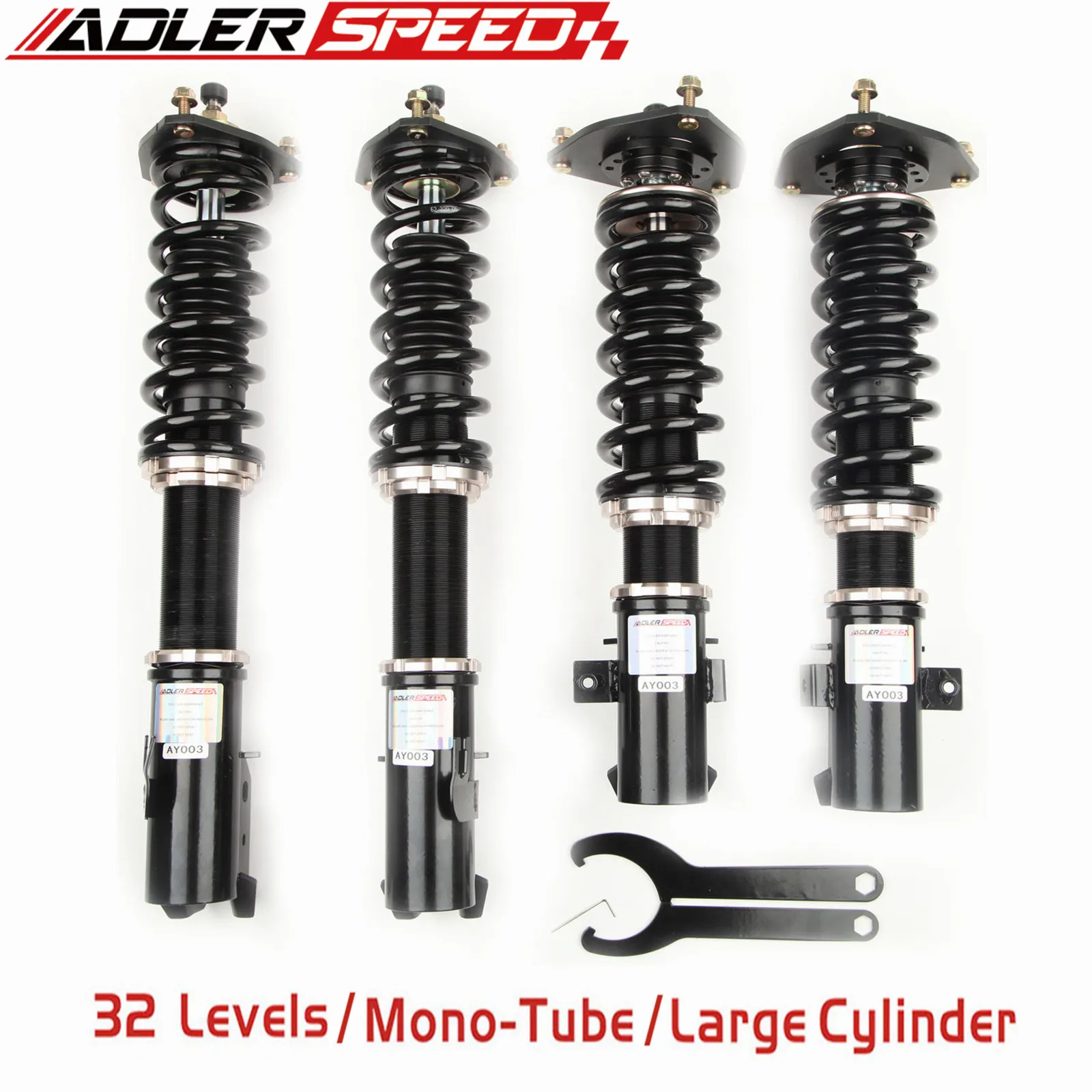 Adlerspeed 32 Levels Mono Tube Coilovers Suspension For Subaru Impreza AWD Only (GC) 1993-01