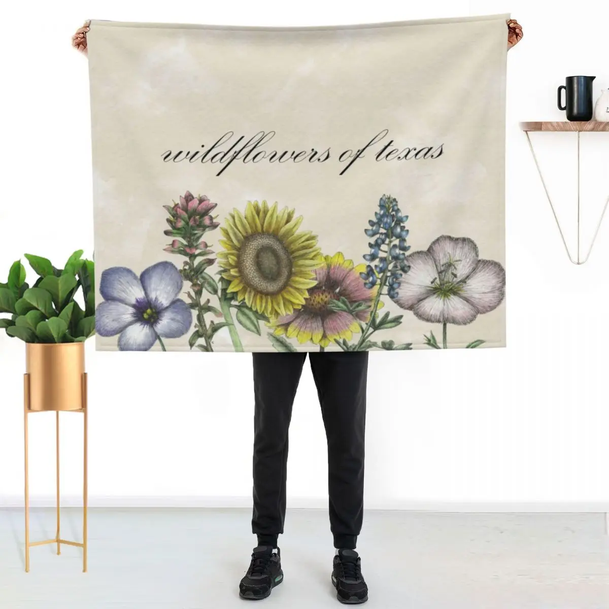 

Wildflowers of Texas Throw Blanket Anti Shedding Soft Fuzzy Blanket for Home
