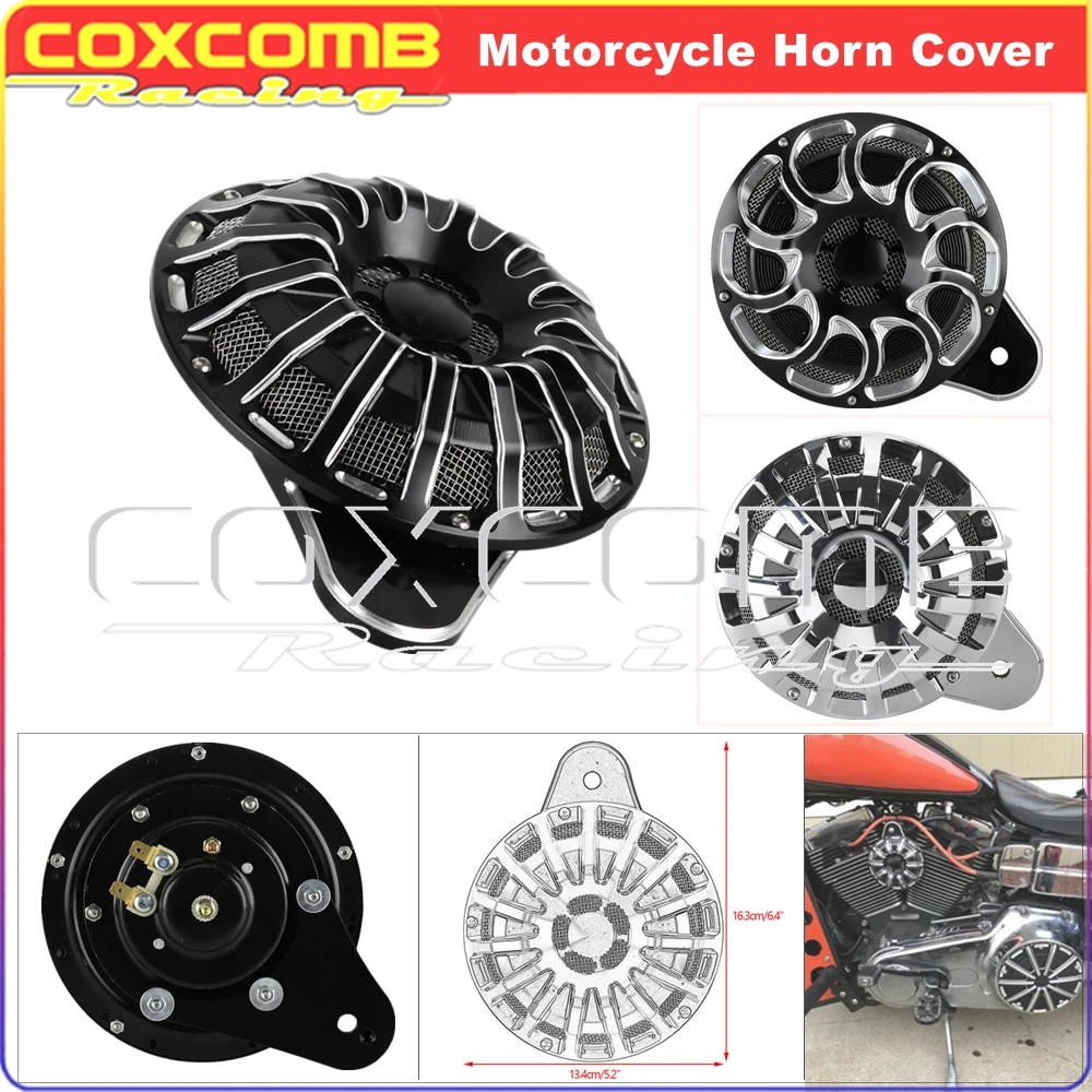 

Motorcycle Accessories Billet Aluminum Horns Guard For Harley Big Twin 1991-2017 Sportster XL 1200 883 2007-2018 Speaker Cover