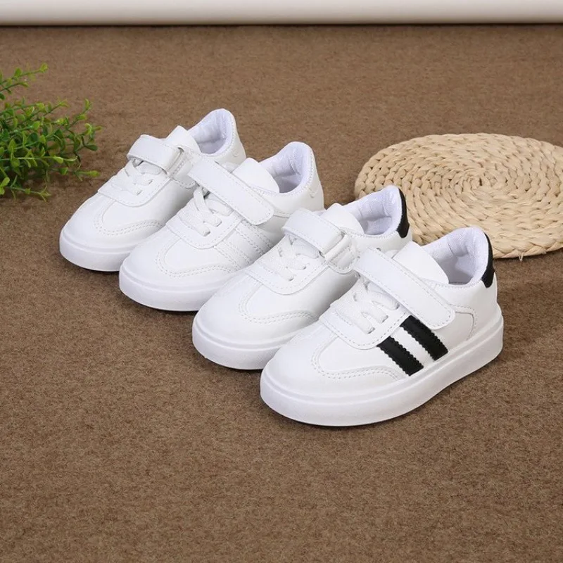 

Spring Autumn Children's Sports Shoes Soft Bottom Canvas Sneakers Boys Girls Running Shoes Anti-Slip PVC Bottom Breathable