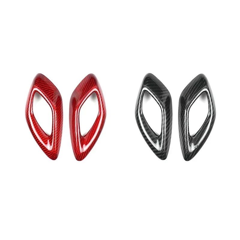 

For Chevrolet Camaro Real Dry Carbon Fiber Sticker Inner Handle Cover Replacement Accessories 2016-2023(Red) modification