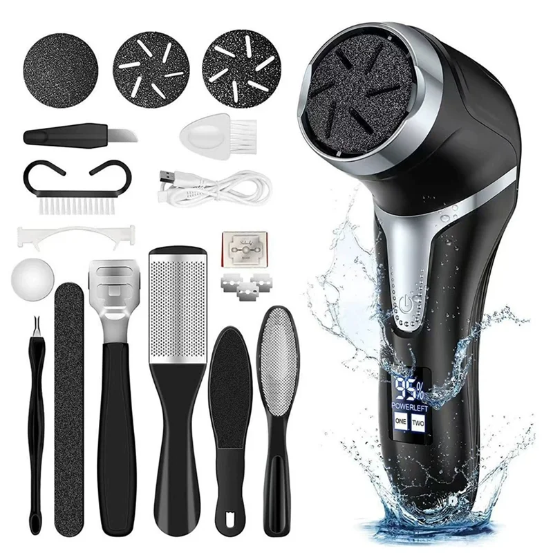 A83X-เครื่องบดเท้าไฟฟ้าแบบชาร์จไฟได้แฟ้มเท้าไฟฟ้าพร้อมจอแสดงผล LCD แบบชาร์จไฟได้