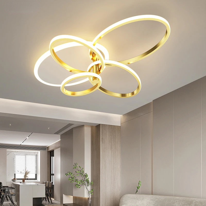 Modern LED Chandelier Dimmable Rotatable New Living Room Dining Room Bedroom Apartment Hall Light Home Indoor Lighting