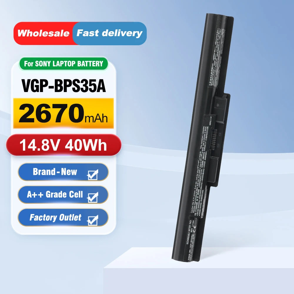 

ETESBAY VGP-BPS35A VGP-BPS35 14.8V 40Wh Laptop Battery Replacement for Sony VAIO E341239 SVF152C29M SVF142C29M SVF1521A1EW