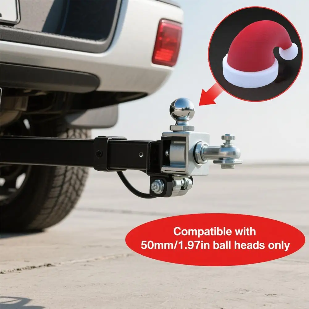 Christmas Hitch Cover Novelty Holiday Design Hitch Cover Durable ABS Plastic Trailer Ball Cover Christmas Car Decor