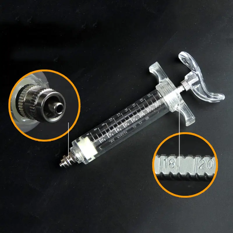 20ml 30ml 50ml 100ml Automatic Injection Veterinary Plastic Steel Syringe for Cattle Sheep Pig Poultry