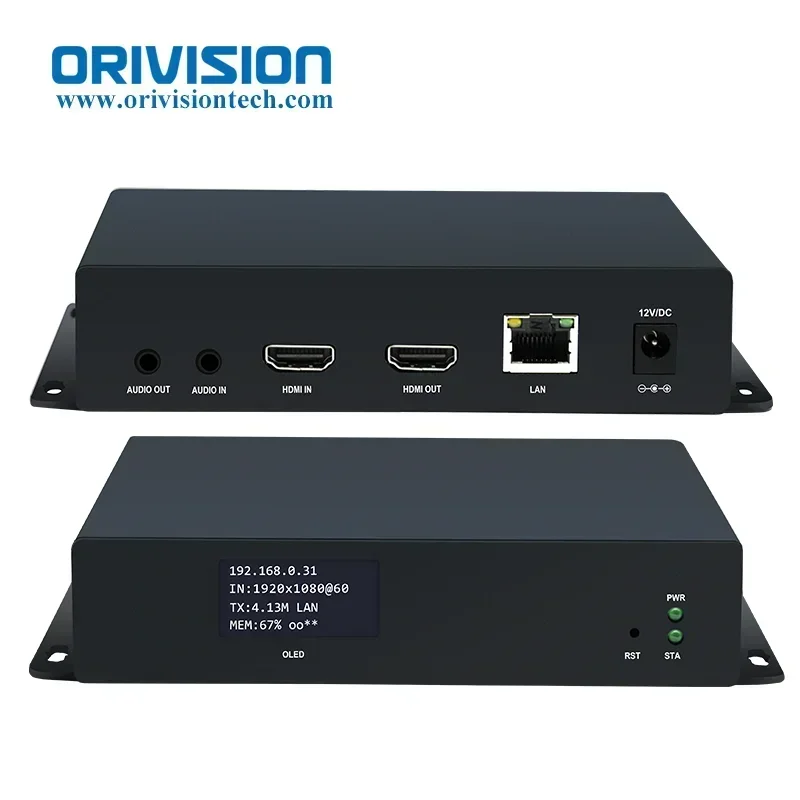 In stock ORIVISION HEVC HDMI Encoder Support 1080P/RTMP/RTMPS/SRT Live Streaming Video Encoder