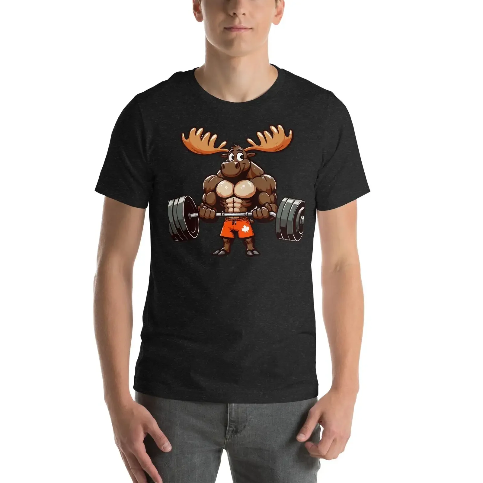 funny moose quote Weightlifting Gym cool for lover t shirt vintage Washed graphic designer clothes Top For Everyday Wear Casual