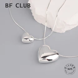 Silver color Heart Choker Necklace For Women Men Smiple Geometric Fine Jewelry Wedding Party Birthday Gift