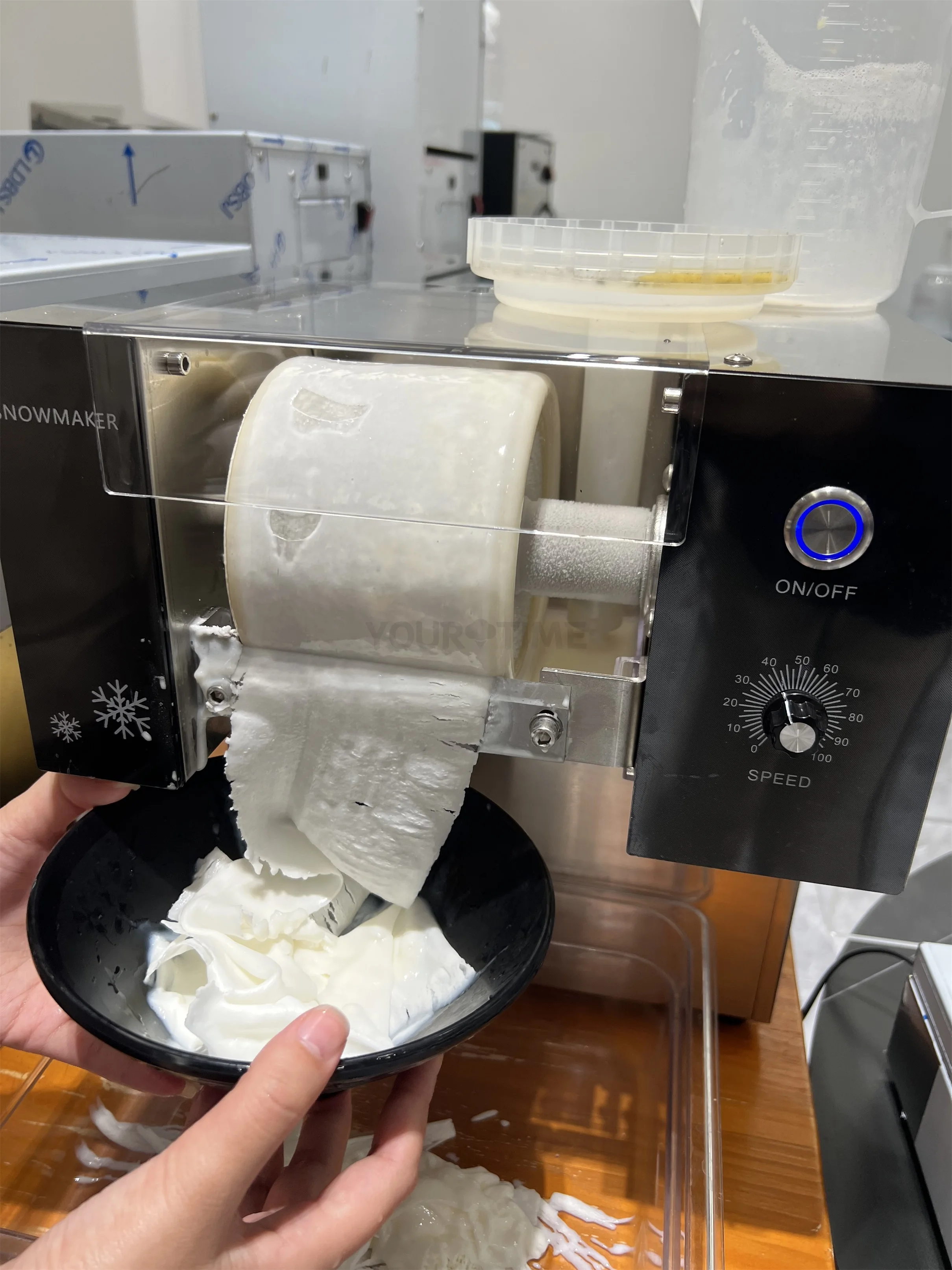 Yourtime 80 كجم/يوم كوريا كورية Kakigori Mesines Bingsoo ندفة الثلج كريم تقشر كسارة صنع ماكينة حلاقة الثلج Bingsu