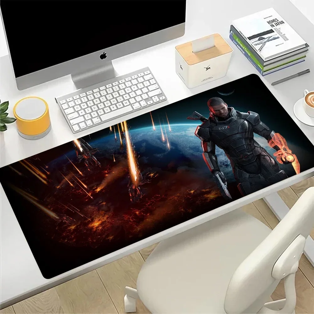 Mass Effect Large Mouse Pad Gaming Mousepad PC Gamer Computer Office Mouse Mat Silicone Keyboard Mat Desk Pad Laptop Mausepad