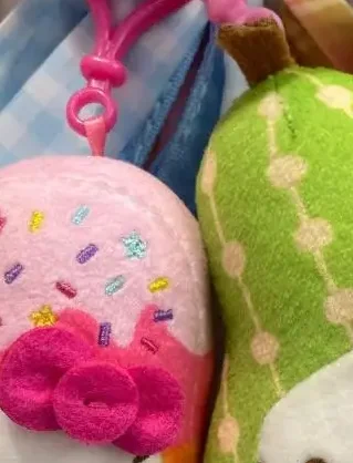 

Sanrio Fruit Plush Toy Keychain Cartoon Pear/Watermelon/Pineapple Doll Pendant Car Key Ring Backpack Bag Decor Kid Gift