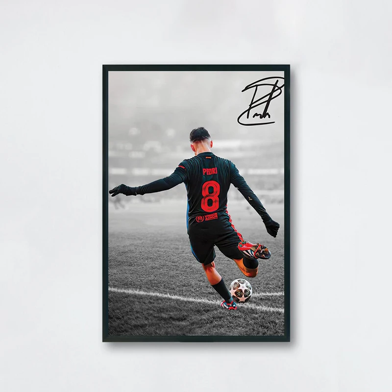 الحديثة شعبية كرة القدم المشاهير رياضي صورة ملصق فني قماش الطباعة جدار صورة فنية غرفة نوم هدية تزيين المنزل