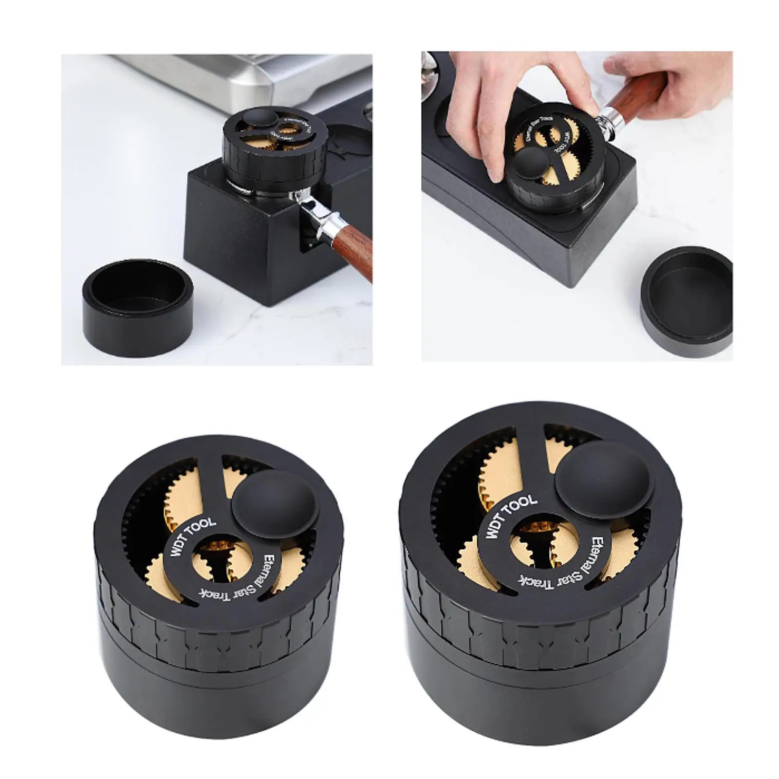 Ferramentas de distribuição de café expresso Funil de dosagem de café para cafeteria doméstica