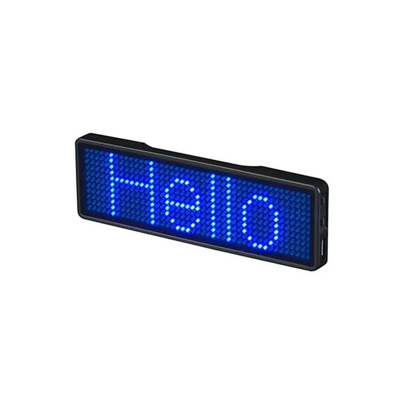 CYCLI-2X Bluetooth LED Name Badge Rechargeable Light Sign DIY Programmable Scrolling Message Board Display LED,Type 3