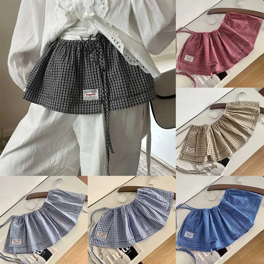 New Plaid Mini Skirt Y2K Streetwear High Waist Lattice Mini Skirt Vintage Harajuku Ruched Skirts Jeans Decoration