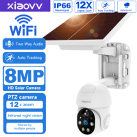 2K 8MP HD WIFI Wireless PTZ Solar Cctv Camera Battery Powered Outdoor Waterproof IP Security Iphone Camera PIR Night Vision