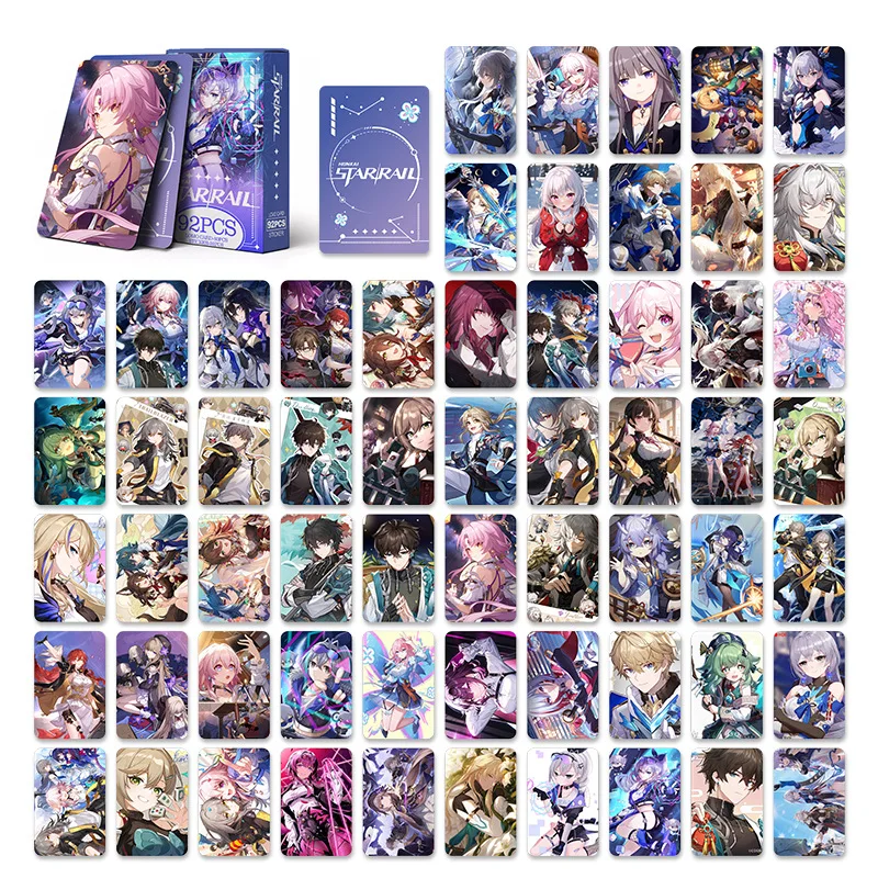 Imagem -04 - Anime Honkai: Star Rail Photo Card Lomo Cards Adesivos Impressão Dupla Face Alta Qualidade Photocards Fãs Presente 92 Pcs por Conjunto