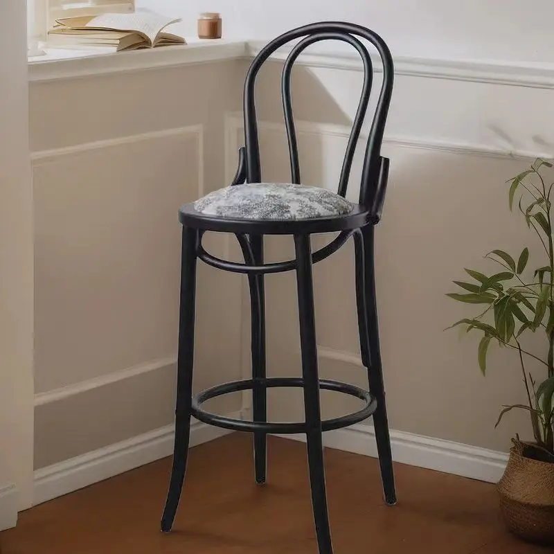 Kursi Bar Modern Gaya Nordic, Tinggi Desainer, Balkon, Logam, Empuk, Dengan Sandaran, Kursi Bar Meja Bar, Mewah, Taburete Alto, Furnitur Trendi