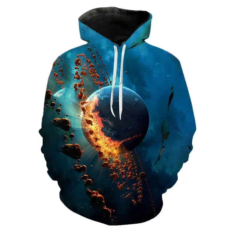 Universe Starry Sky Astronaut Element 3D Printed Hoodies Men Women Long Pattern Sweatshirt Coat Cool Fashion Streetwear