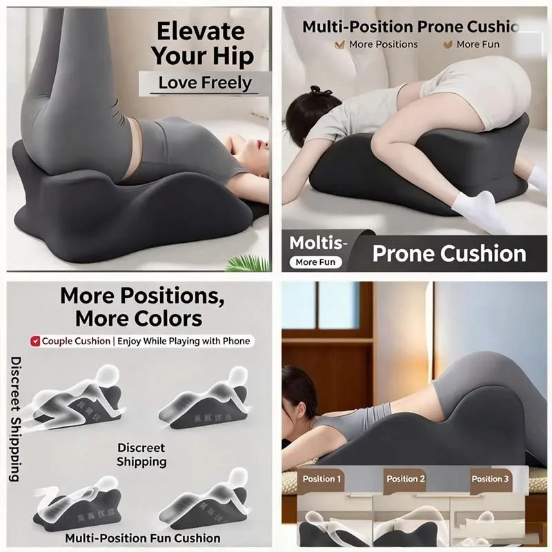 Couples Butt Cushion Adults Sitting Lying Bed Waist Cushion Memory Foam Office Chair Washable Backrest & Lumbar Support