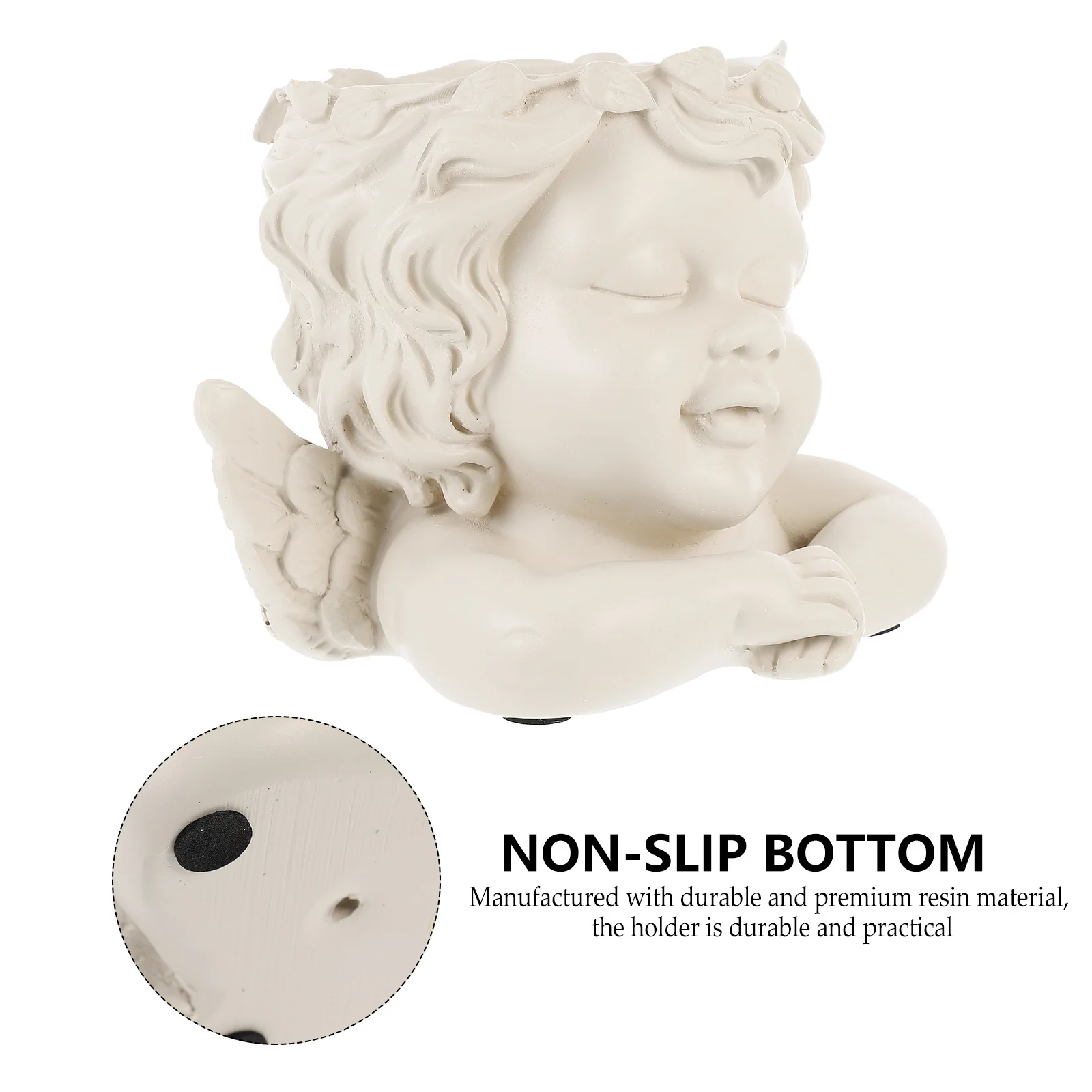 

Practical Speaker Stand Desktop Bracket Holder Decorative Stands Case Angel Resin Frame Accessory