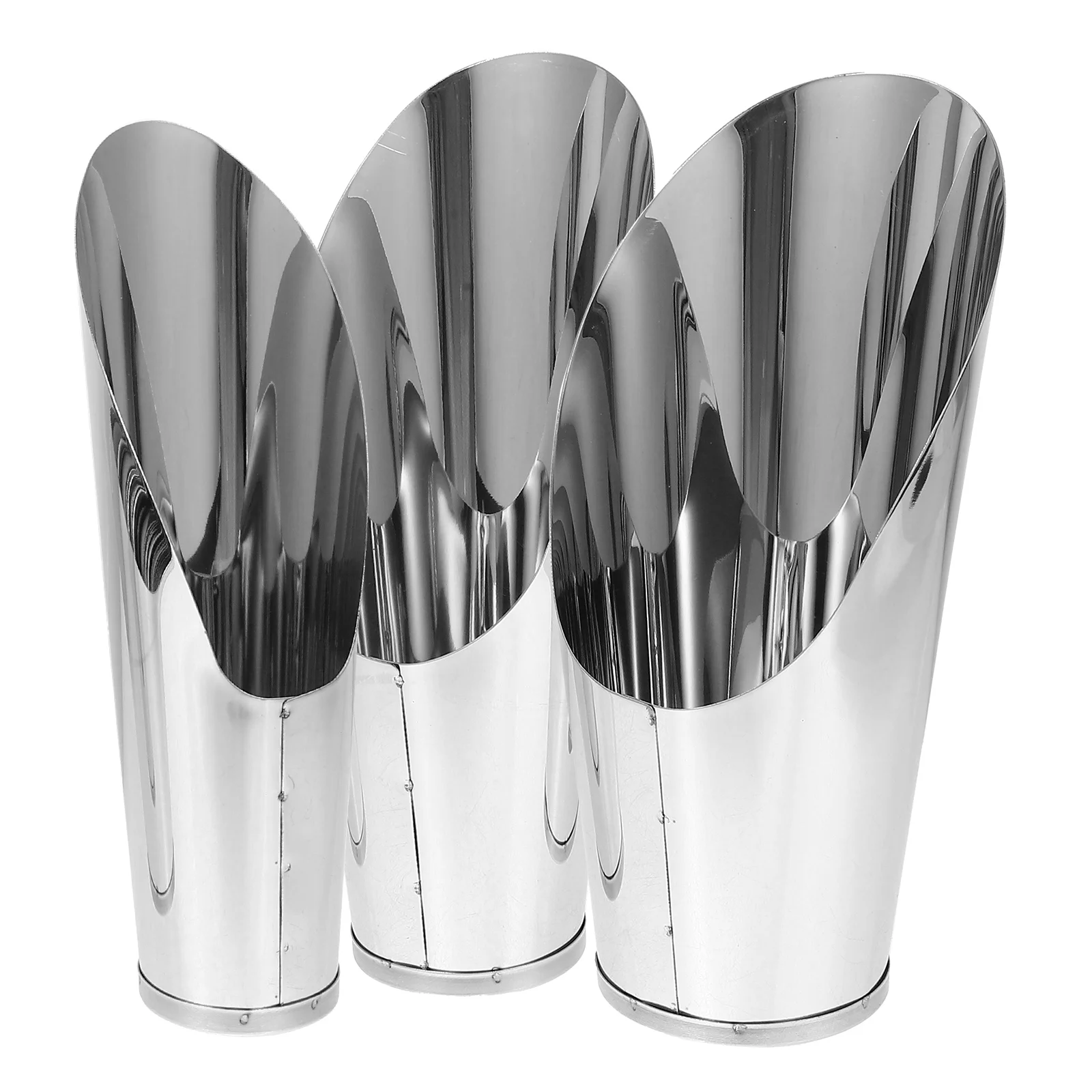 

3pcs Stainless Steel Soil Shovel Cup Bonsai Plant Tool For Garden Weeding Digging Transplanting Metal Scoop Potting Fertilizer