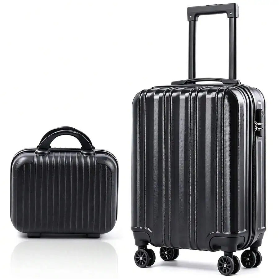 2 Pcs Carry On Luggage Sets With Spinner Wheels Lightweight Travel Suitcases PP Hardshell Carry-On 20 Inch & 14 Inch Luggage Case Luggage Suitcase Luggage With Wheels Carry On Suitcase Travel Luggage Suitcase Bag Durable Large Capacity Clothes Storage