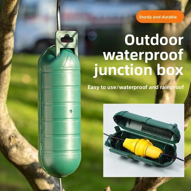 1/4PC Extension Cord Safety Cover with Waterproof Seal, Weatherproof Electrical Connection Box To Protect Outdoor Outlet Safety